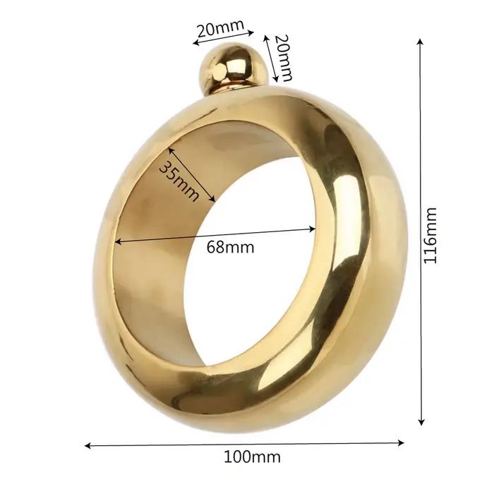 3.5 oz accessoires pour boissons pour whisky Vodka alcool rond Chic flacon de hanche Bracelet élégant bouteille de vin Bracelet flacon de hanche