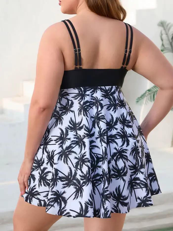 Maillot de bain femme 2 pièces grande taille 2026 – Robe de plage à bretelles pour baigneuses – Tenue