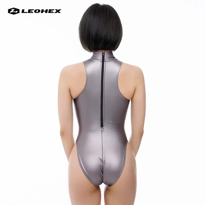 Maillot de bain une pièce à col haut pour femme LEOHEX
