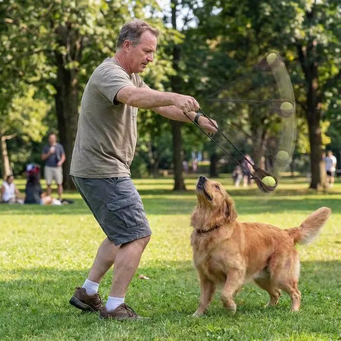 Sangle en cuir, accessoire de randonnée et de tir en plein air, pour lancer des balles de baseball, des pierres, jouet d'entretenissement pour animaux de compagnie.