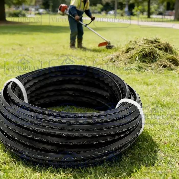 Fil de coupe dentelé 3,0 mm 5 m en nylon noir durable pour débroussailleuse, accessoires pour outils de jardinage, coupe-herbe