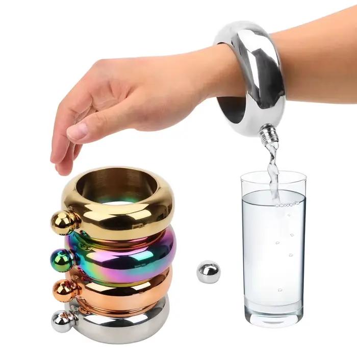 3.5 oz accessoires pour boissons pour whisky Vodka alcool rond Chic flacon de hanche Bracelet élégant bouteille de vin Bracelet flacon de hanche