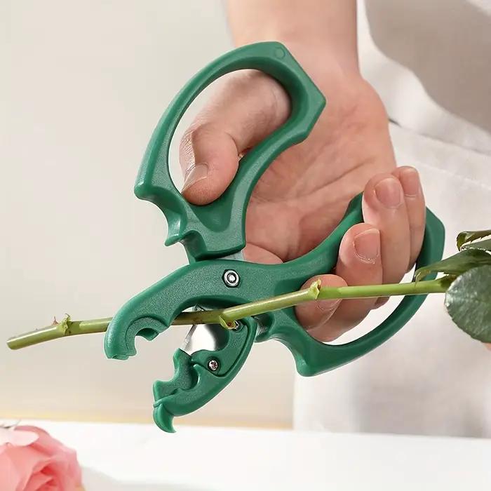 Ciseaux de jardin multifonctionnels 2 en 1 pour enlever les épines de roses, pour la coupe des tiges de fleurs, l'arrangement floral, utilisation domestique