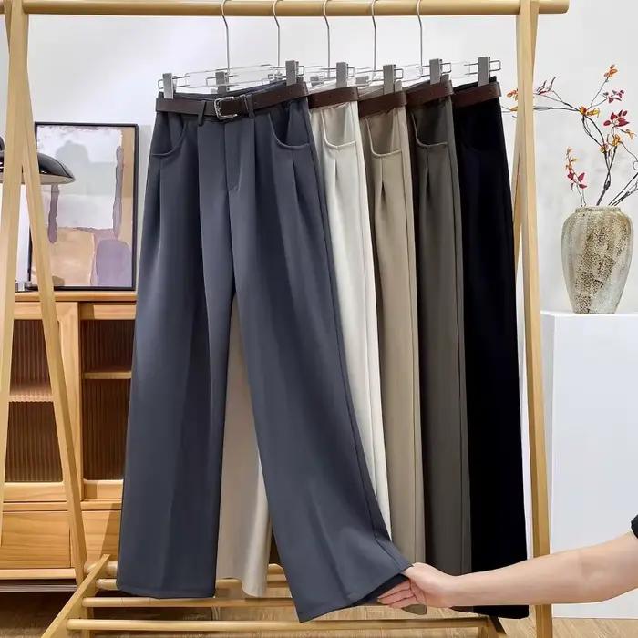 Costume taille haute pour femmes, pantalon élégant, 5 couleurs unies, avec poches, décontracté, pour le bureau, printemps été