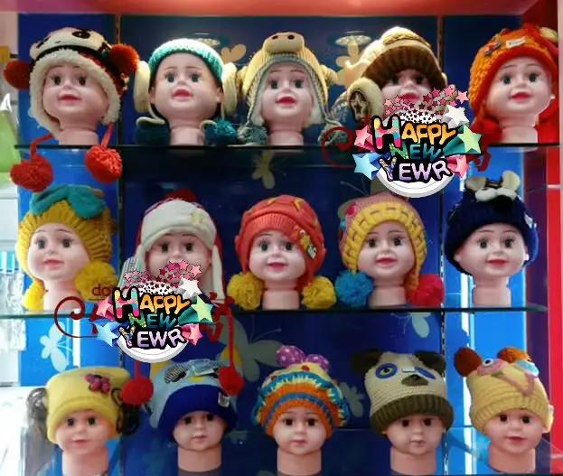 Tête de mannequin LYumabov38/43cm pour bébé garçon chauve, casquette, chapeau, lunettes, écharpe
