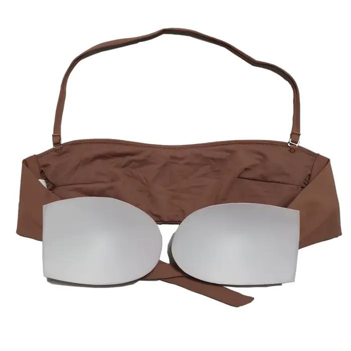 Maillot de bain bikini push-up monochromatique pour femme