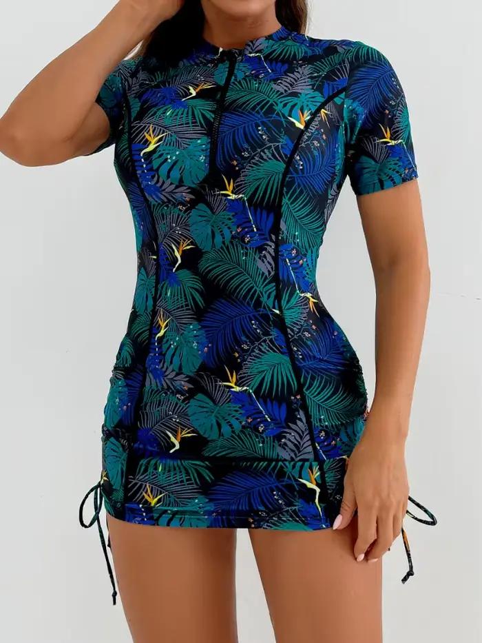 Maillot de bain deux pièces féminin haute taille imprimé moderne pour nageurs et vacanciers style gilet brésilien occassions estivales