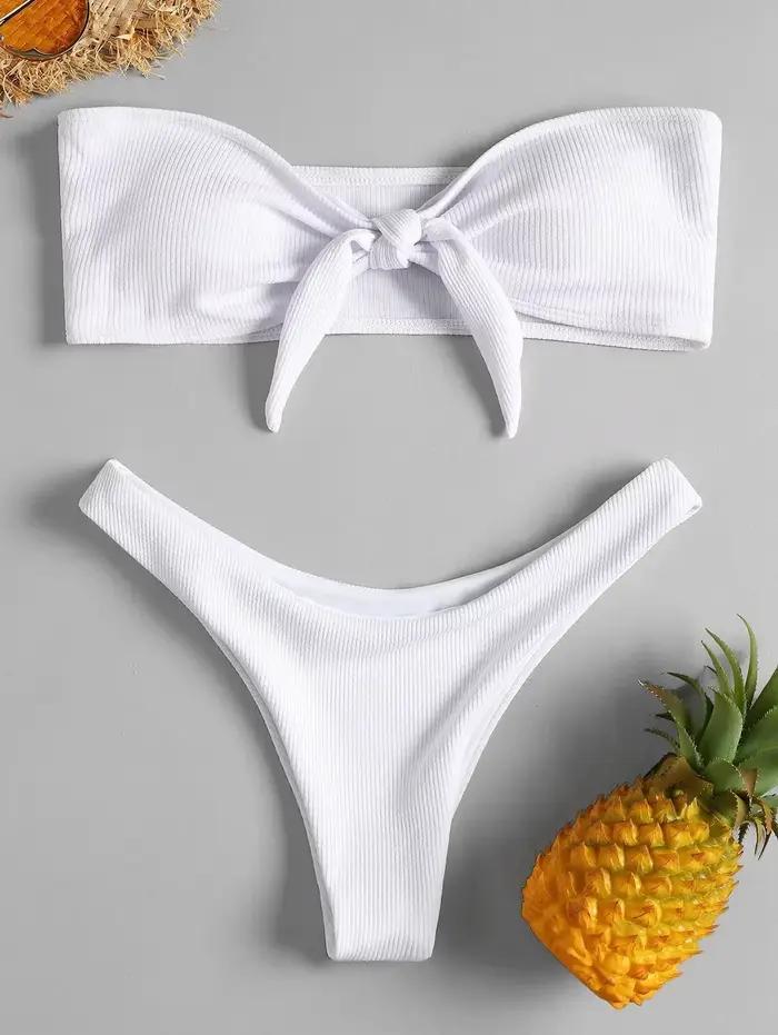 Nouveau bas de Bikini maillot de bain pour femme taille basse bas solide rouge maillots
