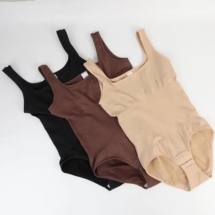 Grande taille femmes slips body Sexy costume entraînement une pièce gymnase moulante ventre contrôle vêtements de sport combinaison sans manches XL-5XL