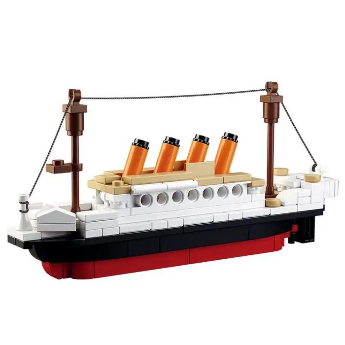 Décennie s de construction Titanic Sunshine pour enfants, série City classique, petit ensemble de bateaux, ensemble de briques créatives bricolage, jouets modèles, cadeau de Noël