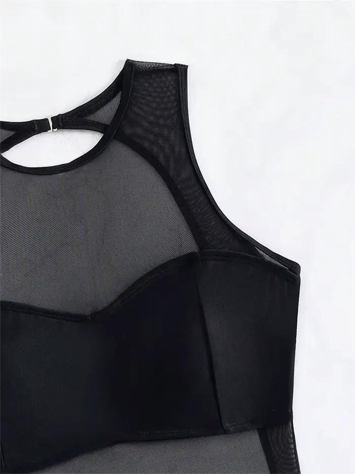Maillot de bain une pièce sexy transparent 2026 pour femme