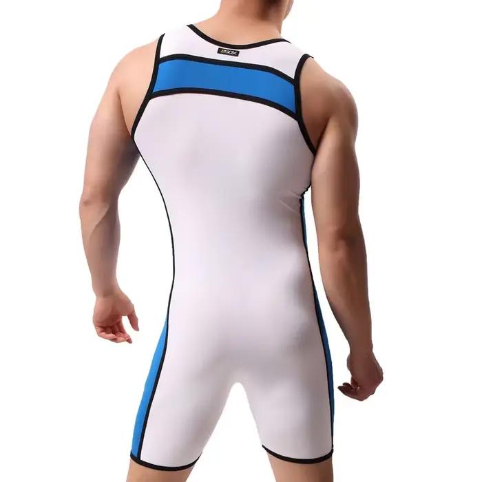 Sous-vêtements pour hommes, vêtements de sport, justaucorps, Fitness, lutte, Singlet, gilet, body, combinaison une pièce, sous-vêtements, vêtements de nuit