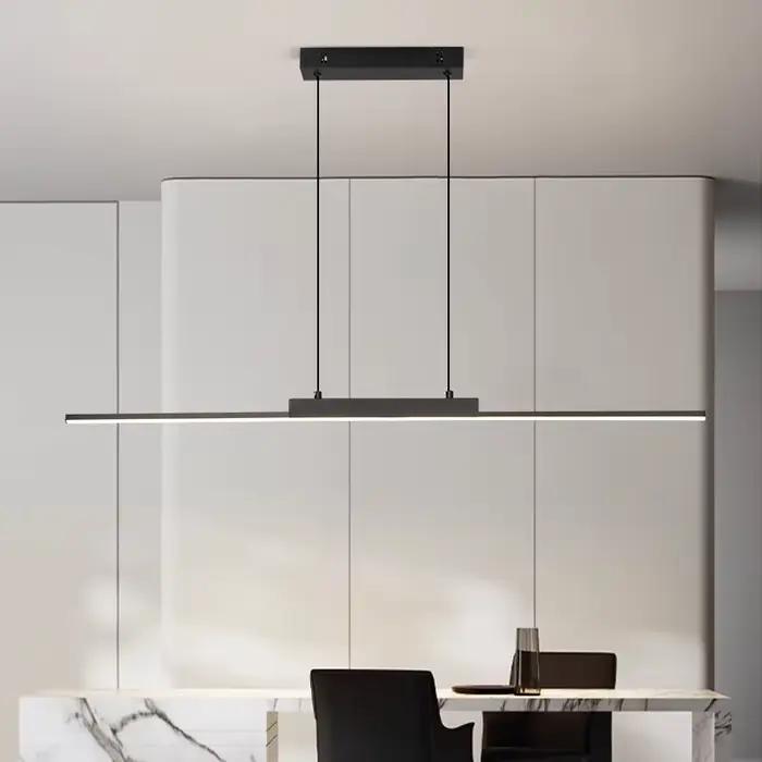 Lampes suspendues modernes simples salle à manger lumières pour cuisine Long lustre salon suspension lampe décoration de la maison éclairage