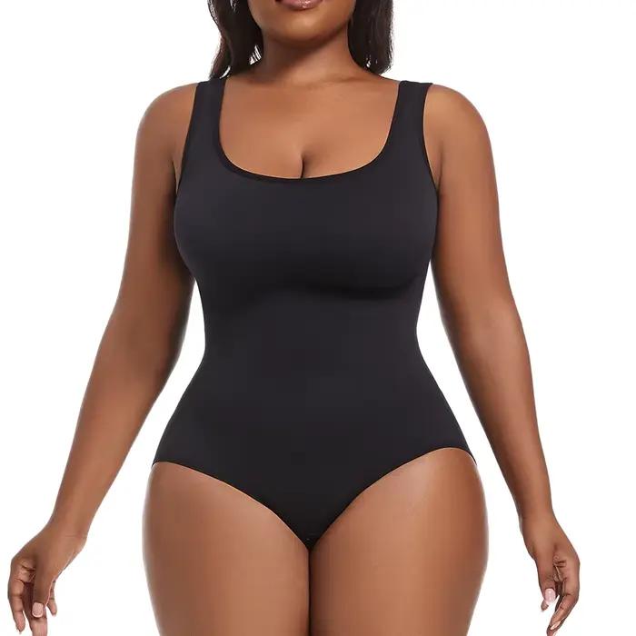 Grande taille femmes slips body Sexy costume entraînement une pièce gymnase moulante ventre contrôle vêtements de sport combinaison sans manches XL-5XL