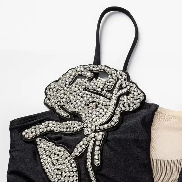 Maillot de bain une pièce sexy à motif floral et jupe