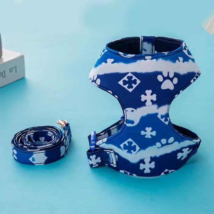 Harnais pour chien de luxe de styliste, ensemble de poitrine et de dos pour animaux de compagnie, petit et moyen, laisse de marche en plein air pour chien, laisse pour chiot, fournitures pour animaux 