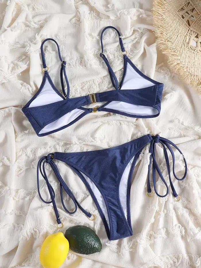 Rinabe Triangle Bikini maillot de bain solide