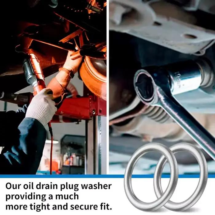 Joint de vidange de carter d'huile de voiture, boulon de Drainage, joint de bouchon de vidange d'huile en aluminium/cuivre, accessoires remplaçables pour Volkswagen Audi