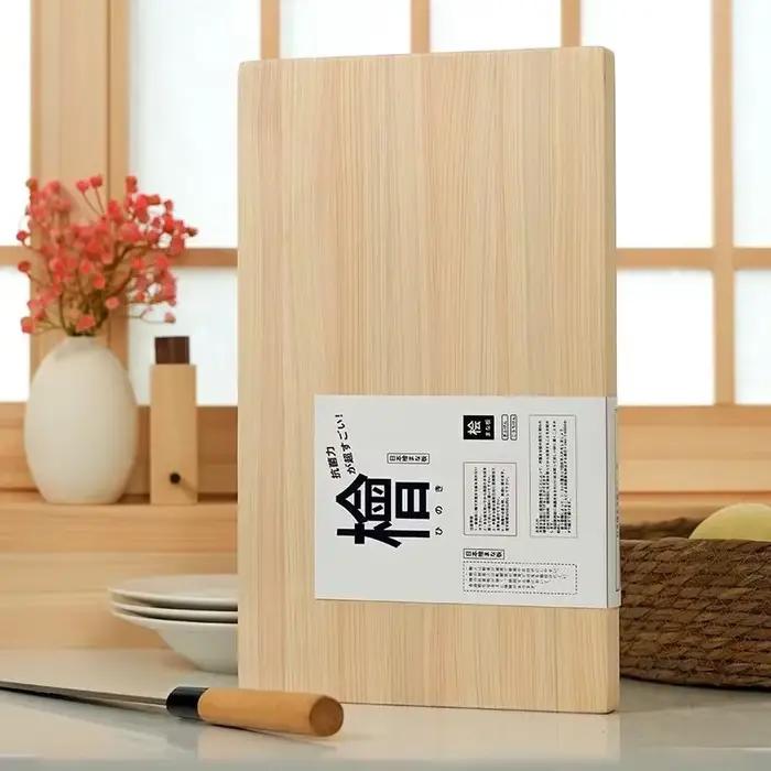 Planche à découper japonaise Hinoki, planche à découper en bois de cyprès naturel, planche à découper de cuisine, Protection de lame haute durabilité