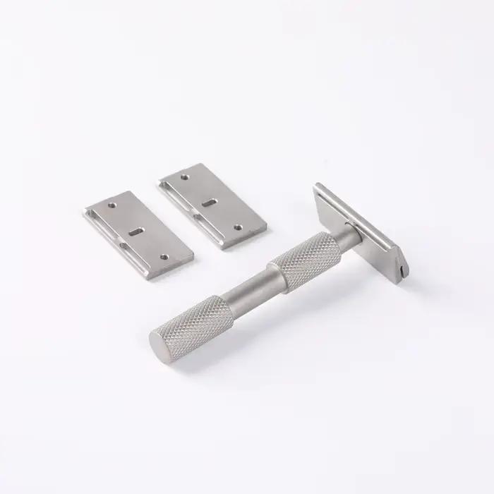 Rasoir de sécurité YAQI Aileron GEM Blade - Rasoir de rasage traditionnel avec 3 lames pour une coupe lisse et confortable