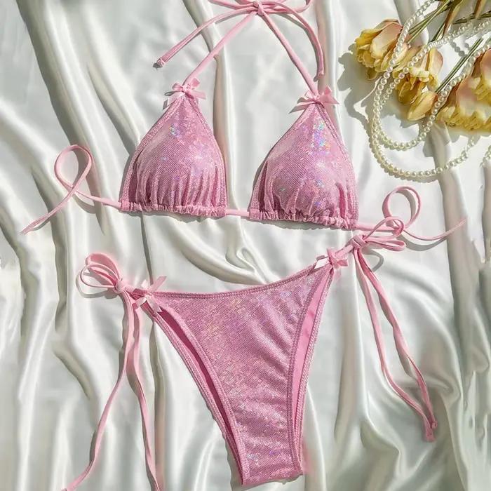 Maillot de bain à sequins pour femmes