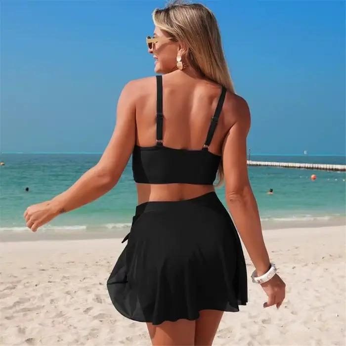Maillot bain élégant, taille haute