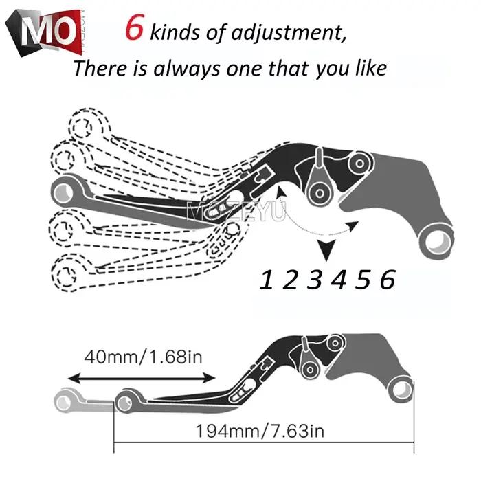 Levier d'embrayage de frein de moto, extrémités de poignée de guidon pour YAMAHA XMAX 125 200 250 400 X-MAX 125 2009 2019 2018 2017 2016 2015