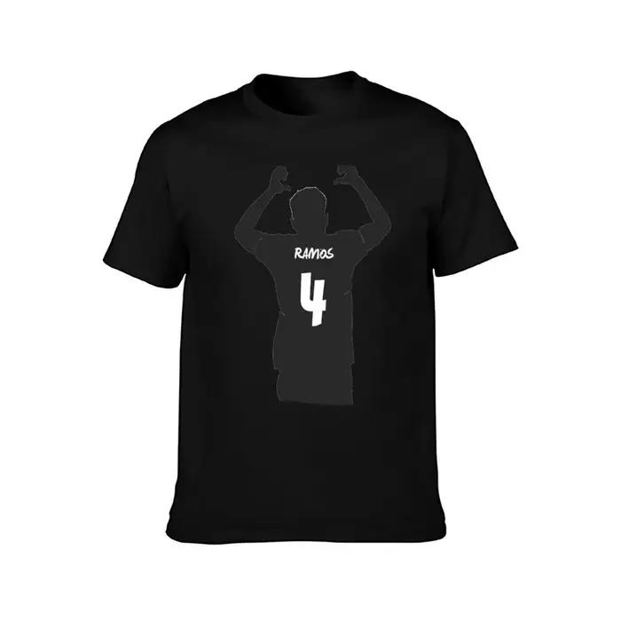 T-shirt avec illustration de Sergio Ramos, T-shirt au design graphique simple