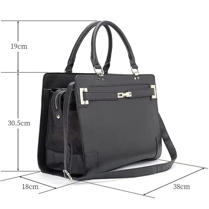 Sac à main de transport en cuir pour animaux de compagnie, sac à main de luxe pour petit chien, lit pour chiot, voiture, écharpe, voyage, Chihuahua, initié en plein air