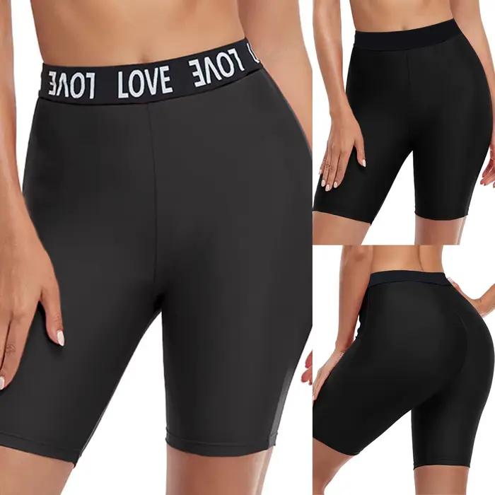 Short de bain taille haute pour femme