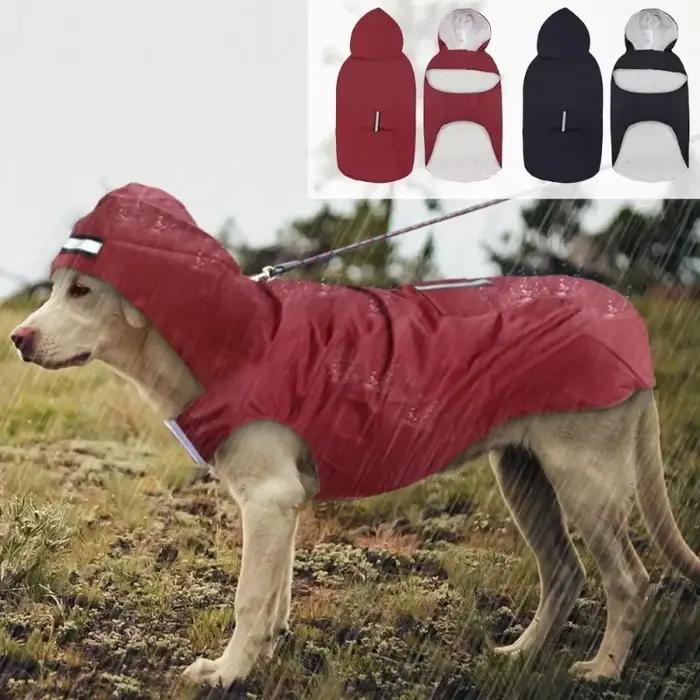 Manteau imperméable pour chiens de 9 tailles, veste imperméable à capuche pour petits, moyens et grands chiens, vêtements de pluie avec bande réfléchissante, accessoires d'extérieur