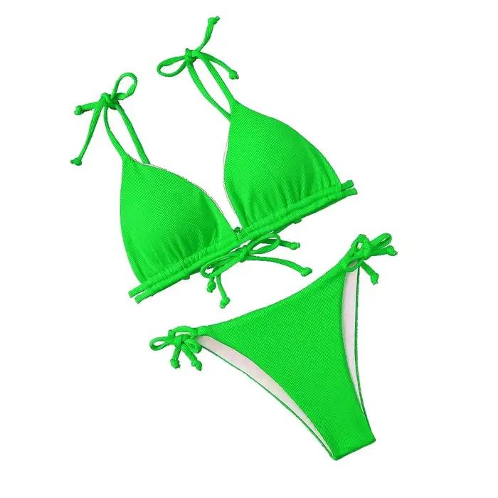Maillot de bain brésilien sexy pour femmes style jeune bikini imbibé plage d'été printemps chaud ensemble de bikinis 85GJIYCW