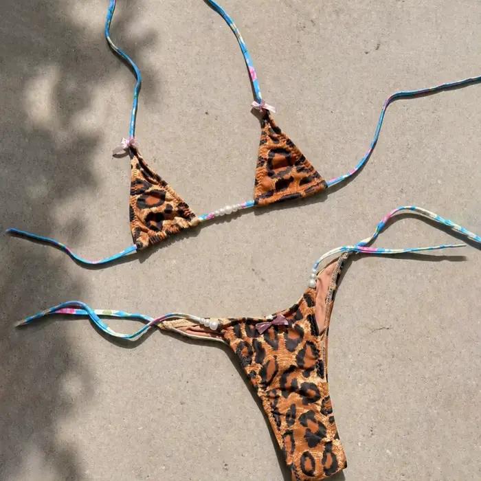 Micro Bikini 2026 Nouveaux Maillots de Bain Femme Sexy Brésilien Biquini Brillant Uni Tenue de Plage Push Up Maillot de Bain Féminin