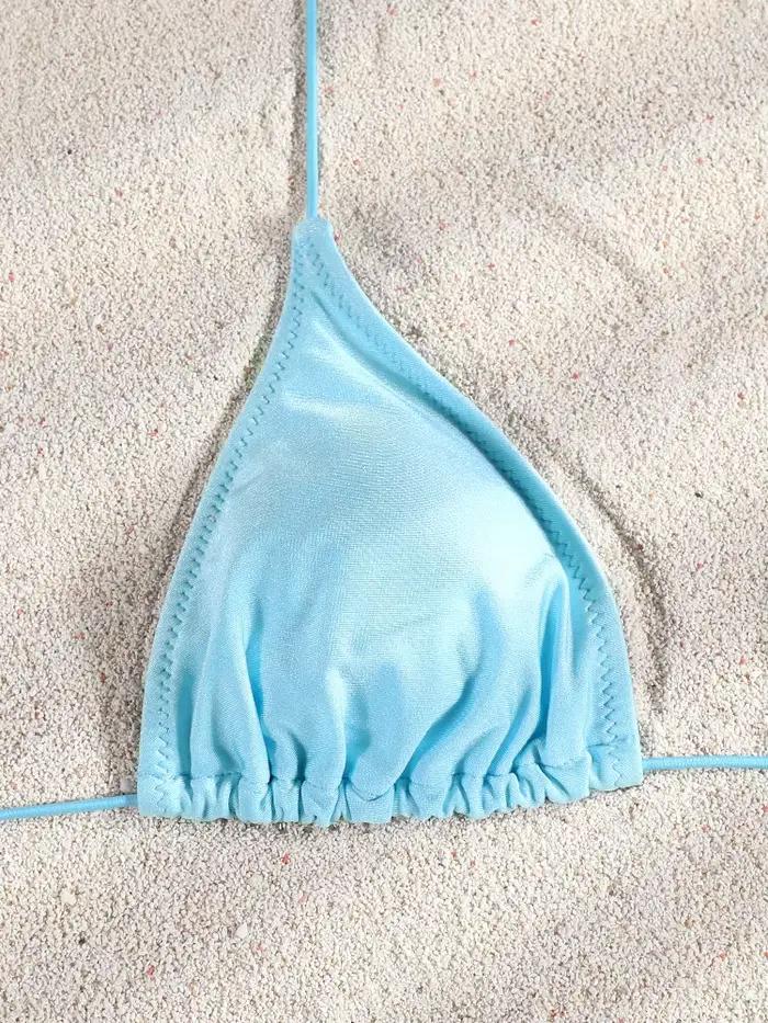 Maillot de bain triangle 2026 bleu clair