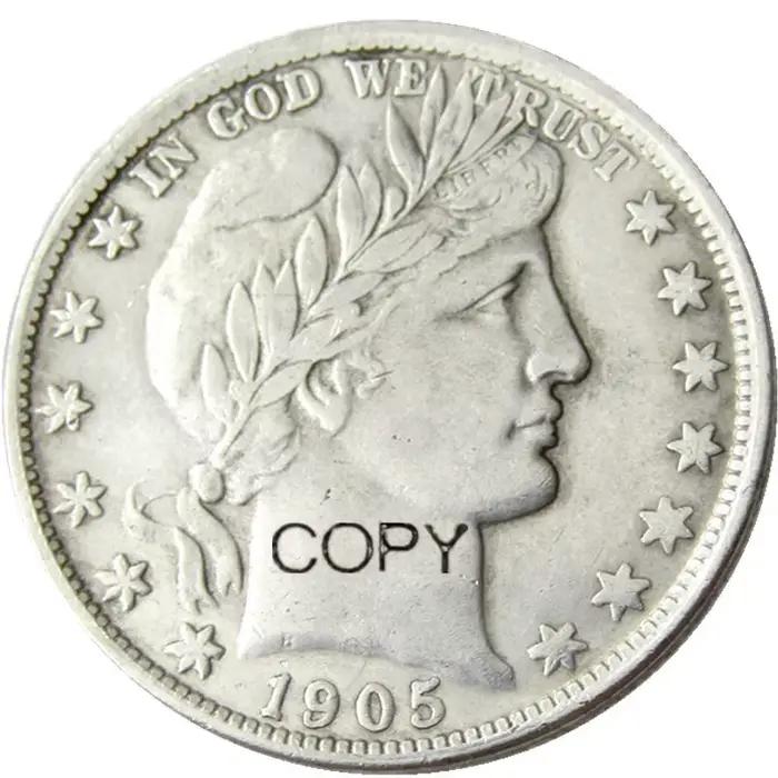 Ensemble complet américain de (1905-1916)-D, 10 pièces, pièce de monnaie de décoration plaquée argent demi-Dollar pour barbier