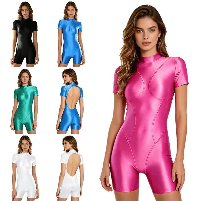Maillot de bain une pièce brillant pour femme