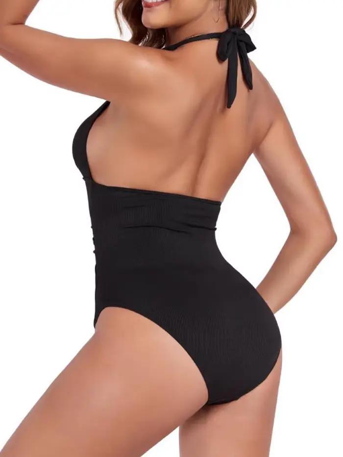 Maillot de bain une pièce col licou