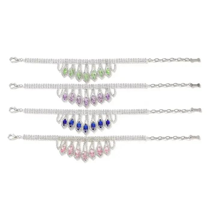 Collier de chien en diamant réglable, bijoux de mariage, décor de luxe, chiot, chaton, petit anom