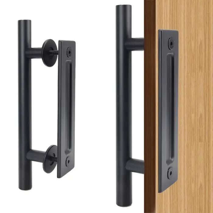 Pour armoire placard tirer encastré bois porte poignée coulissante grange porte poignée meubles matériel ensemble 35-45MM porte intérieure
