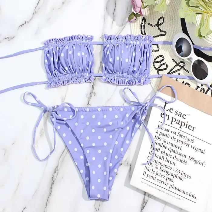 Maillot de bain Bandeau plissé