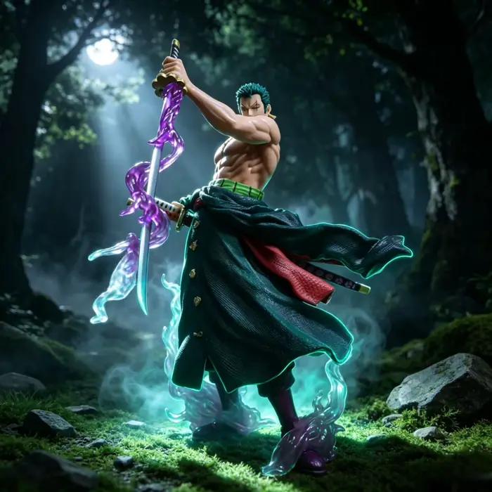 Figurine d'action Anime ONE PIECE Roronoa Zoro de 23 cm/9 pouces, modèle de collection en PVC, jouets pour cadeaux