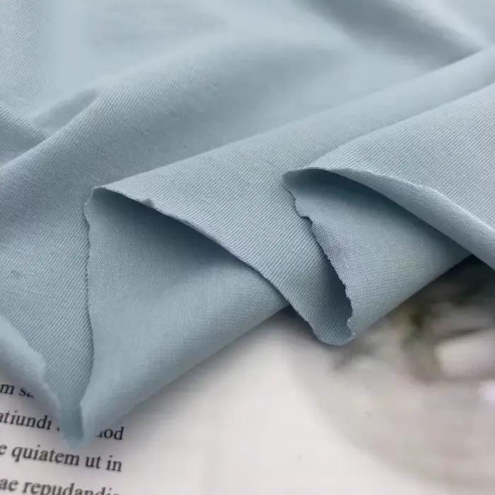 T-Shirt en LyJean-et Coton pour Enfant, Tissu Jersey à Coudre au Mètre, Printemps et Été