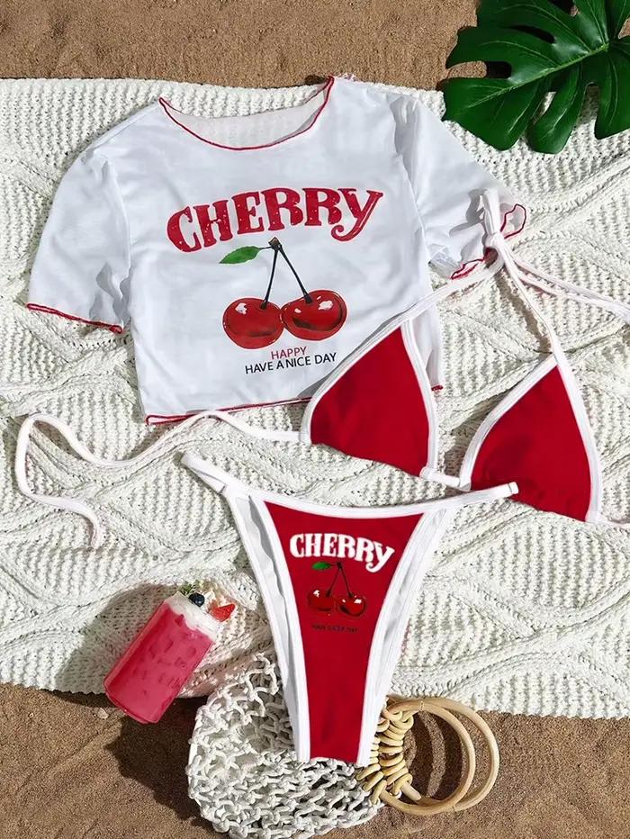 CHERRY Bikini 2026 nouveau maillot de bain Sexy et frais sensation