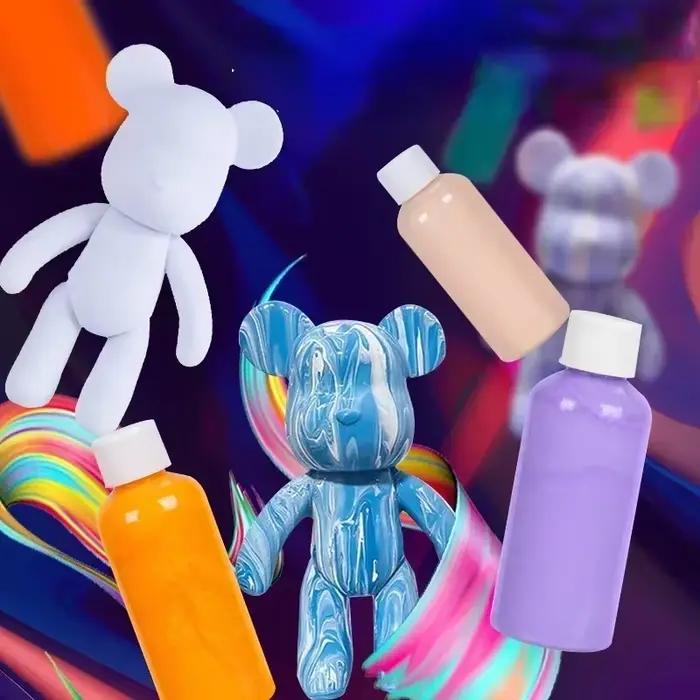 Peinture à la main en plastique de l'embryon blanc des scanner, modèle de jouet d'ours de violence, construction de nuits parent-enfant, 53cm