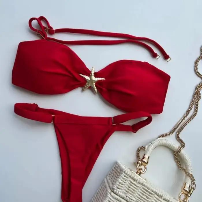 Nouveau Maillot de Bain Bikini Étoile de Mer 2026 – Ensemble Uni