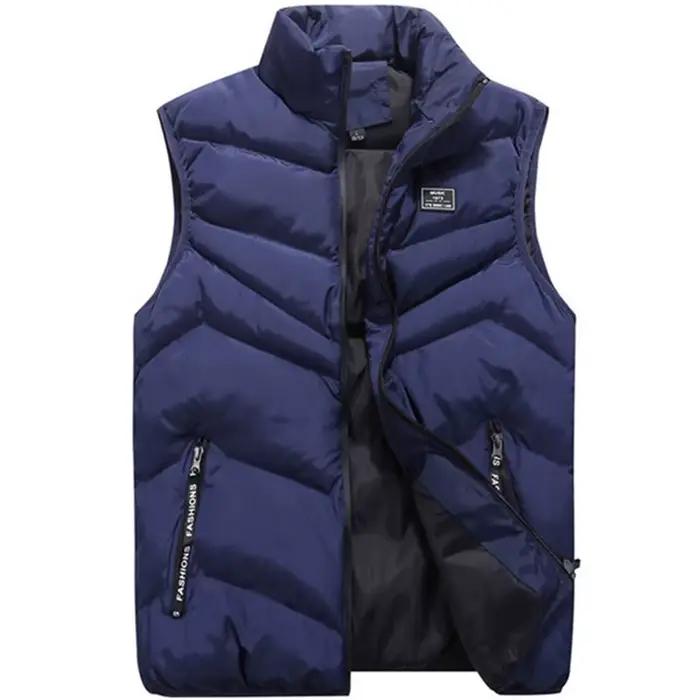 Gilet en fibre de coton pour hommes, veste décontractée, gilet épais, grande taille, 8XL