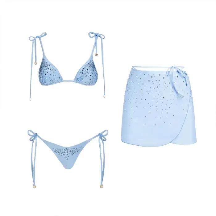 Ensemble bikini 3 pièces Diamond avec jupe