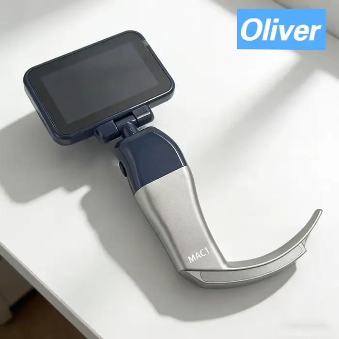 Laryngoscope vidéo d'anesthésie à écran tactile HD de 3.5 pouces, lames stérilisables réutilisables, 6 tailles pour l'anesthésie, expédition rapide au mexique