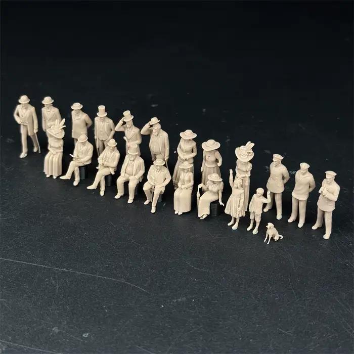 1/87HO 1/72 échelle l'équipage et les passagers des figurines Titaniques kits de modèles en résine Miniature historique militaire Wargaming