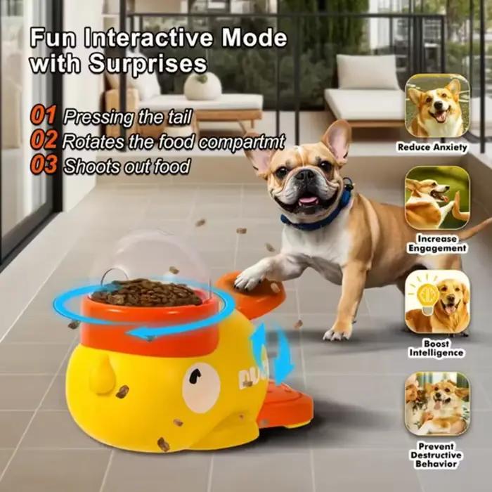 Petit canard jaune dispositif de fuite pour animaux de compagnie jouets interactifs pour animaux de compagnie dispositif de formation éducatif dispositif d'alimentation pour animaux de compagnie jouet